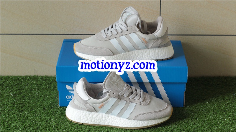 Real Boost Adidas Iniki Runner Grey White